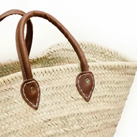 Sac fourre-tout de plage en feuilles de palmier tressées à la main avec longue anse pour l'été, les courses, les activités de plein air et les cadeaux pour femmes
