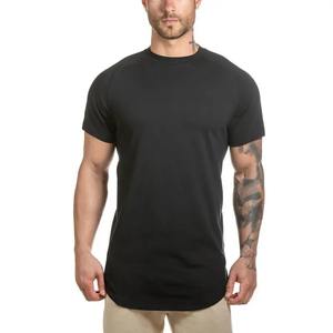 T-shirt de sport de musculation mince à la mode long respirant à manches courtes couleur unie pour l'été Fitness Training OEM - Product Image 4