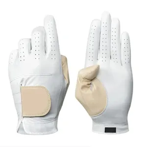 Özelleştirmek tasarım dayanıklı erkek Cabretta deri erkek Golf eldiven üretimi yüksek kalite sıcak satış Golf eldiven