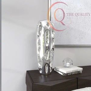 Handcrafted Metal Tabletop <b>Decorative</b> <b>Vase</b> with Refined Finish, Ideal for Gifting and Luxury Décor - Product Image 6