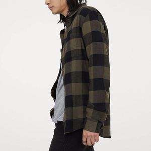 เสื้อเชิ้ตผ้าสักหลาดแขนยาวลายตารางผ้าอุ่นสบาย รับผลิตตามสั่ง ขายส่ง เสื้อเชิ้ตผู้ชาย เสื้อเชิ้ตลายสก็อต ดีไซน์ทันสมัย สวมใส่สบาย - Product Image 6