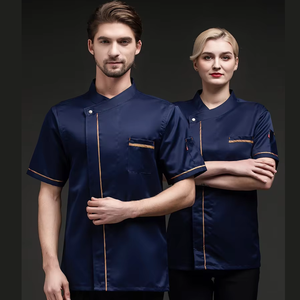 Chemise de chef personnalisable à la mode pour uniformes de restaurant et de bar - Product Image 3