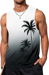 Débardeurs décontractés respirants en maille pour hommes, sans manches, coupe musclée, personnalisables, grandes tailles, vêtements de plage en polyester/coton 3D - Product Image 2