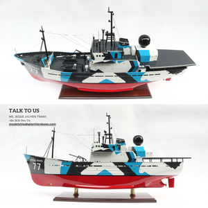 MY STEVE IRWIN <b>Wooden</b> Battle Ship/Model Boat Handmade Novelty <b>Gift</b> 90x18x48cm Dimensions Christmas Application Vietnam - Product Image 1