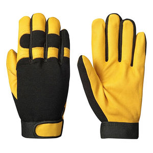 Gants d'assemblage en cuir de mécanicien de meilleure qualité de 15mil d'épaisseur résistants à la chaleur et durables pour les travaux de mécanique et de sécurité industrielle - Product Image 6