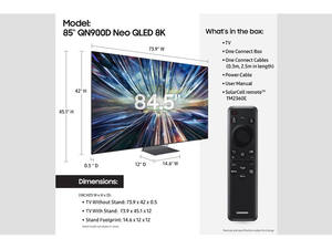 ขายส่งจากโรงงาน ทีวี QN85QN900DAFXZA ขนาด 85 นิ้ว รุ่น NEO QLED 8K Smart TV QN85QN900D ปี 2024 - Product Image 4