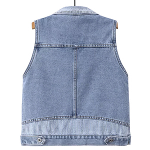 Durable Quality <b>Men</b> Jean <b>Vest</b> Strong Jean Sleeveless <b>Vest</b> With Stylish Sleeveless Look Secure Pocket And Comfortable Fit shirts - Product Image 3