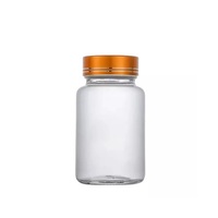 Logo personnalisé 100cc PET sérigraphie bouteilles de capsules de supplément vitaminique vides bouteille de pilules en plastique cylindrique pour la médecine