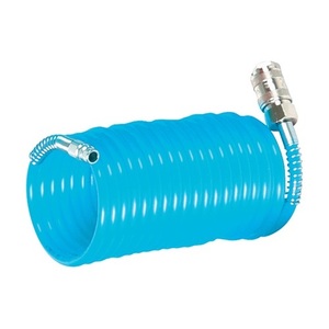 Rubber Spiral Hose Set 6mm ID 8mm OD 7.5m <b>Blue</b> DN 7.2 Coupling <b>Roll</b> AIRCRAFT - Product Image 1