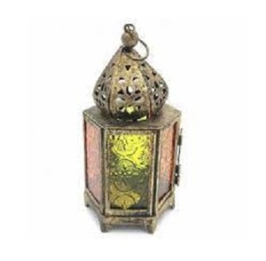 Iron & glass hanging <b>candle</b> <b>lantern</b> american design <b>candle</b> <b>holder</b> for support of <b>candles</b> grey powder coated home decor - Product Image 3