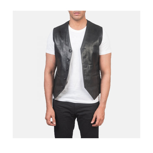 Gilet de moto classique en cuir pour hommes, nouveau design, respirant, coupe-vent, imperméable, grande taille, haute qualité, Offre Spéciale - Product Image 1