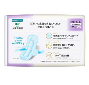 แผ่นผ้าอนามัยแบบมีปีกดูดซับ25ซม. จากญี่ปุ่น17ชิ้น X 18แพ็คผ้าฝ้ายวัสดุ PE จาก shiawasuhada - Product Image 2