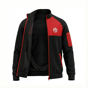 Hombres 80% Poliéster 20% Algodón Contraste Panel Capucha con cordón Hi Vis Full Zip Fleecy Work Hoodie hoodies - Product Image 1