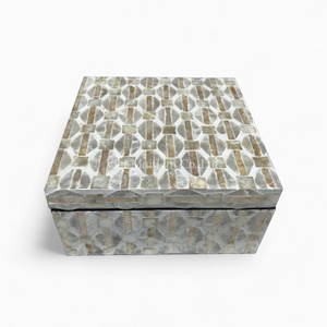 Boîte en nacre en gros, fabricant OEM, incrustation de coquillages faite à la main, rangement de bijoux, décoration de la maison - Product Image 2