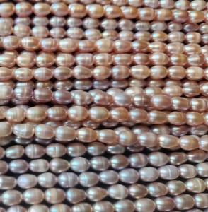 Perles rondes d'eau douce de culture indienne brins de perles non traitées en vrac pour la fabrication de bijoux effets optiques - Product Image 5