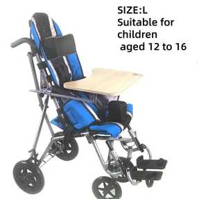 Fauteuil roulant de luxe pour enfants - Multifonctionnel en acier et alliage d'aluminium, couleurs rouge/bleu/rose, utilisation intérieure/extérieure pour les enfants de 2 à 16 ans - Product Image 4