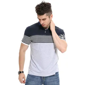 Odm 250 Gsm camiseta de peso pesado diseño personalizado en blanco 100% algodón cuello redondo Polo camiseta para hombre - Product Image 2