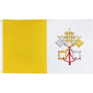 Drapeau du Vatican pour jardin, 3x5 pieds, double face, extérieur, catholique, 2 œillets en laiton, 4 rangées de points de couture inférieurs, USA TOP FLAGS INC - Product Image 6