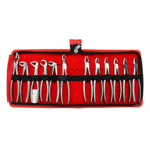 Kit de forceps d'extraction dentaire médicale, ensemble complet d'instruments chirurgicaux pour les cliniques dentaires, chirurgie buccale professionnelle - Product Image 1