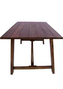 Mesa de comedor robusta con granos de madera natural para restaurantes, hoteles, jardines, cafés abiertos, parques, muebles de restaurante para uso en la sala de estar - Product Image 2