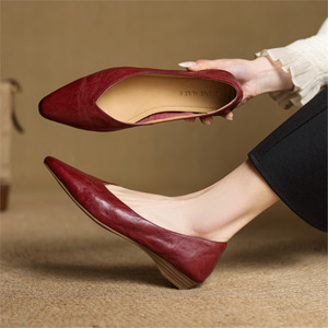 Mocasines de Mujer de Charol Brillante con Punta Redonda, Calzado Casual Transpirable para Dama, Zapatos Planos Puntiagudos - Product Image 1