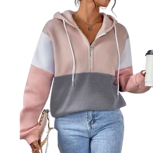 Sudadera con capucha de gran tamaño de algodón de alta calidad, Sudadera con capucha de lana gruesa con hombros caídos, precio al por mayor, fabricante de sudaderas con capucha personalizadas de bloque de Color - Product Image 1