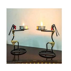 Portavelas de Metal de nueva llegada, candelabro dorado para sala de estar y decoración de mesa hecha a mano - Product Image 4