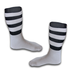Chaussettes de sport personnalisées à rayures blanches et noires pour hommes, adolescents, garçons, filles, football, bas, accessoires de sport d'hiver - Product Image 1
