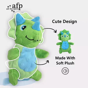 Jouets à mâcher pour animaux de compagnie AFP Custom Dinosaur Animal Dog Plush, jouet couineur pour animaux, balle à mâcher résistante aux morsures en caoutchouc TPR pour les mâcheurs agressifs - Product Image 5