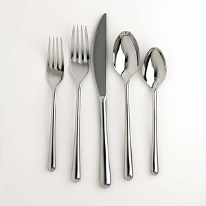Long White Transparent Resin Handle Silver Mirror Polish Cutlery Set Stainless Steel Silver Flatware Set Decorative Cutlery Set - Product Image 4