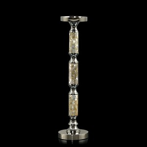 Vente en gros de lanternes bougeoirs artisanales en cristal de style corde en aluminium texturé brut écologique et durable pour la Saint-Valentin - Product Image 4