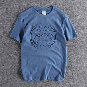 T-shirt en coton premium OEM à épaules tombantes, imprimé en relief personnalisé pour hommes, t-shirt imprimé en relief 3D surdimensionné, t-shirt graphique en relief pour hommes - Product Image 5