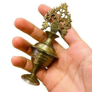 Porta Kohl Surma Dani de Latón Puro, Regalo Islámico Clásico, Delineador de Ojos, Polvo Cosmético Decorativo, Estilo Árabe - Product Image 5