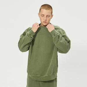 Vente en gros de sweatshirt à col rond en coton spandex personnalisé pour homme en coton éponge française sweatshirt à capuche blanc - Product Image 6