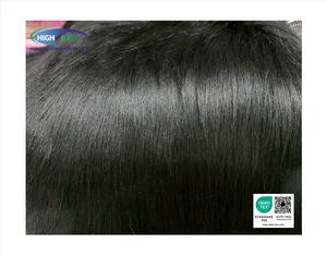 Tissu en fausse fourrure noire en peluche, poil long de 100 mm, dos tricoté, 100 % polyester pour vêtements et textiles de maison, approvisionnement direct en usine - Product Image 4