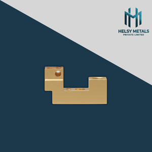 Bloque de Precisión de Latón Mecanizado VMC, Componente CNC en Forma de L de Alta Precisión para Control de Fluidos, Sistemas Neumáticos y Eléctricos - Product Image 1