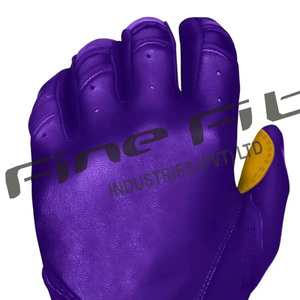 Gants de frappeur de baseball et de softball en cuir pour hommes professionnels fermeture à boucle respirante personnalisable pour l'entraînement - Product Image 2