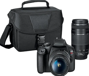 กล้อง DSLR รุ่น T7 พร้อมเลนส์คู่ EF-S 18-55 มม. และ EF 75-300 มม. สีดำ สำหรับงานอุตสาหกรรม DIY คุณภาพ OEM/ODM รับประกัน 3 ปี มีสินค้าในสต็อกจำนวนมาก - Product Image 2