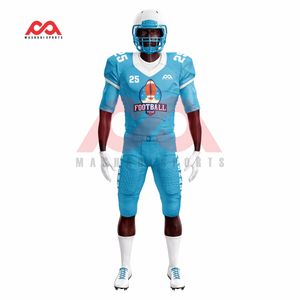 Proveedor mayorista de uniformes de fútbol americano bordados sublimados para hombres, último diseño personalizado de ropa de fútbol para equipos de clubes - Product Image 2