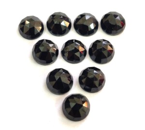 สปินเนลสีดำธรรมชาติโรสปินเนลสีดำทรงหลวมขนาด4มม. ตัดเป็นวงกลม - Product Image 6