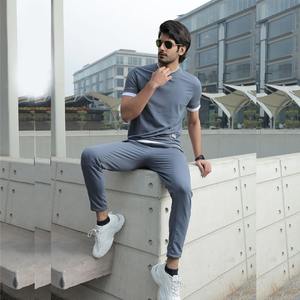 Conjunto Deportivo Informal de Algodón 100% para Hombre, de Invierno, de Alta Calidad, Secado Rápido, Transpirable, Corte Holgado, Camiseta y Pantalones - Product Image 6