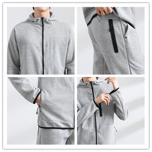 Conjunto Deportivo Casual con Capucha, Reversible, Ecológico, para Fútbol, Fitness, Chaqueta de Entrenamiento con Cierre Completo, para Hombre - Product Image 5