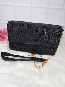 Diseñador de calidad superior hecho a mano latón noche señoras bolso de mano artesanías de lujo madre perla Shell patrón tela para boda - Product Image 4