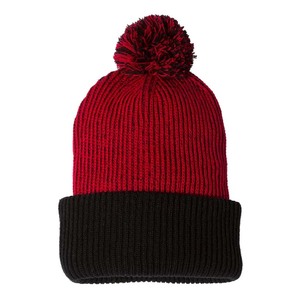 Gorro de Punto Acrílico con Pompón de Invierno, Gorro de Lana con Logotipo Bordado de Diseño Personalizado OEM - Product Image 1