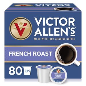 Café Victor Allen's, torréfaction française, torréfaction foncée, 80 dosettes, dosettes de café individuelles - Product Image 1