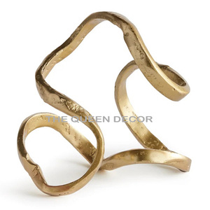 Decoración de Metal de mesa Piezas de acento dorado Decoración del hogar Adornos de lujo Accesorios para el hogar Acentos decorativos modernos - Product Image 2