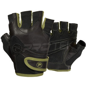 Gants demi-doigts en cuir véritable pour hommes pour l'haltérophilie, l'entraînement physique et la musculation. - Product Image 6