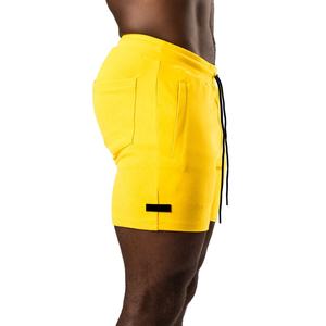 Haute qualité été hommes sweat Shorts décontracté sportif haute rue taille élastique Anti-rides mi solide coton essentiel - Product Image 2