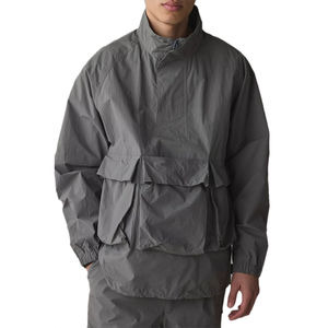 2025 tendance haute qualité sur mesure hommes Nylon pull veste demi fermeture éclair coupe-vent veste avec poche avant - Product Image 1