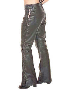 Pantalon d'hiver pour femme, aspect cuir doux et lisse, respirant, écologique, imperméable et anti-rides, style décontracté de la rue - Product Image 2